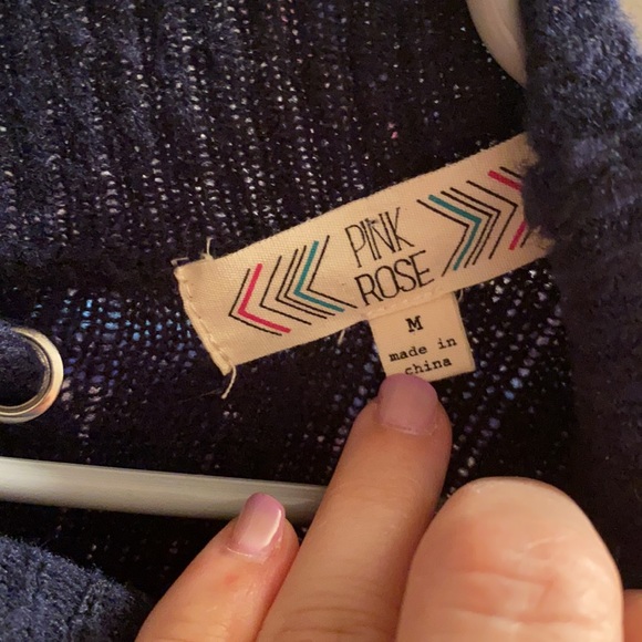 Dark navy sweater with detailing down back - Picture 4 of 4